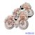 Bicikli figura virágokkal M7cm 5db/csomag