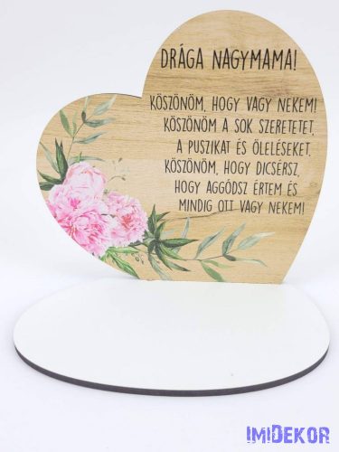 Kis talpas fa szív Drága Nagymama… 13,2x12,8cm