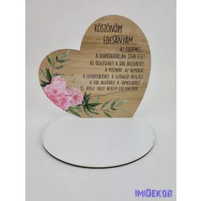 Talpas fa szív Köszönöm Édesanyám… 19,2x20cm