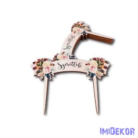 Dupla beszúrós betűző - Szeretlek 11,5x7,5cm 5db/csomag