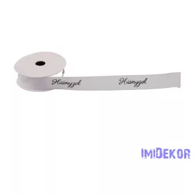 Feliratos ripsz szalag Hiányzol 20mm x 9,1m - Fehér