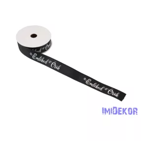 Feliratos ripsz szalag Emléked Örök 20mm x 9,1m - Fekete