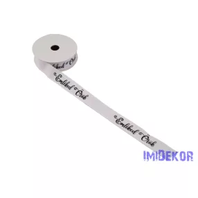 Feliratos ripsz szalag Emléked Örök 20mm x 9,1m - Fehér