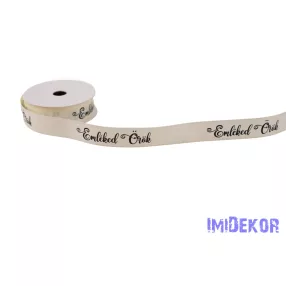 Feliratos ripsz szalag Emléked Örök 20mm x 9,1m - Krém
