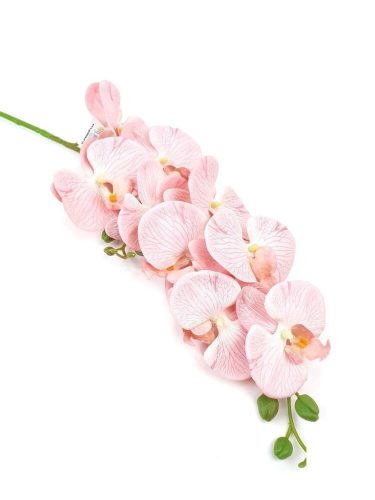 Orchidea Phalaenopsis 9v. ág szálas selyemvirág erezett 110 cm - Rózsaszín