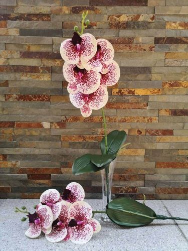 Orchidea gumis 5v. leveles gyökeres művirág 57 cm - Pink Cirmos