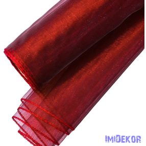 Organza szegett 20cm x 8,2m - Bordó