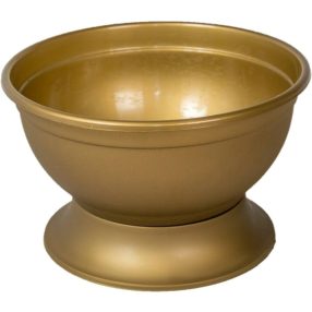 Műanyag talpas tál arany D20cm M12cm