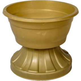 Műanyag bordás talpú tál arany D16cm M14cm