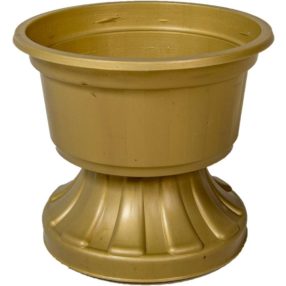 Műanyag bordás talpú bordás tál arany D16cm M14cm