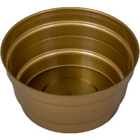 Műanyag közepes tál kerek arany D13,5cm M7cm