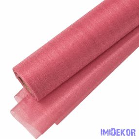   Snow Organza 23,5cm x 10m dekorációs anyag - Őszi Rózsaszín