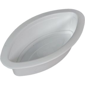 Műanyag közepes hajó tál M6,5 x 25cm - Fehér