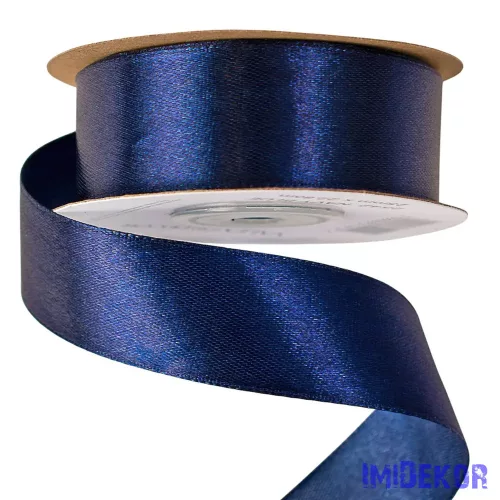 Szatén szalag 25 mm x 22.86 m - Tengerészkék