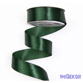 Szatén szalag 25 mm x 22.86 m - Sötétzöld