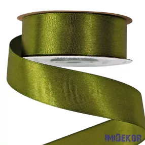 Szatén szalag 25 mm x 22.86 m - Olivazöld