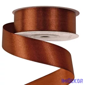 Szatén szalag 25 mm x 22.86 m - Sötétbarna