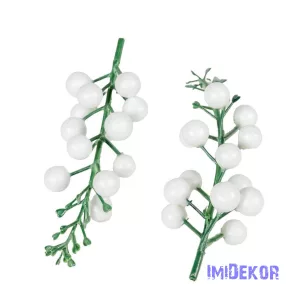 Bogyós fürt kb 15db 13 cm - Fehér