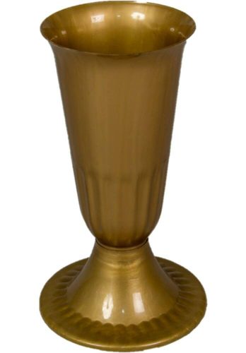 Talpas váza Sírváza műanyag D12,5cm M26cm - Arany