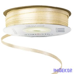 Szatén szalag 3 mm x 91.44 m - Ekrü