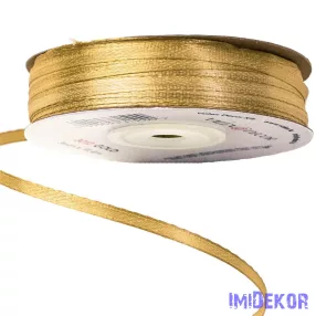 Szatén szalag 3 mm x 91.44 m - Arany