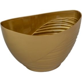 Műanyag csónak féloldalt bordás arany M12x17x10cm