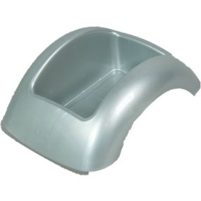 Műanyag domború tál ezüst FOCUS M8,5x23x17cm