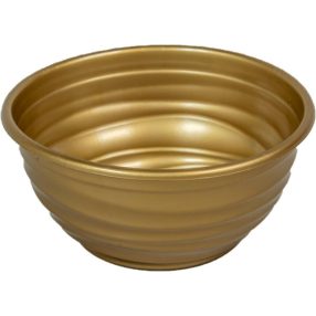 Műanyag mintás kerek tál arany D16cm M7cm