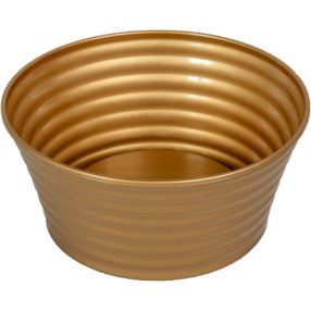 Műanyag kerek bordás tál arany D20cm M9cm