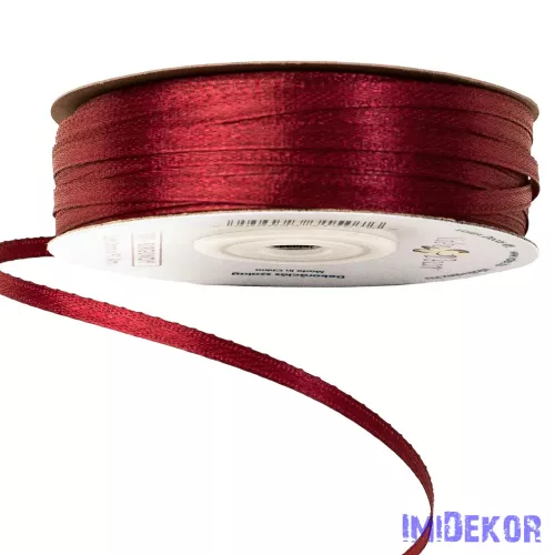 Szatén szalag 3 mm x 91.44 m - Bordó