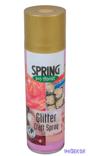 Glitter Spray SPRING 300 ml dekorációs fújós spray - Arany