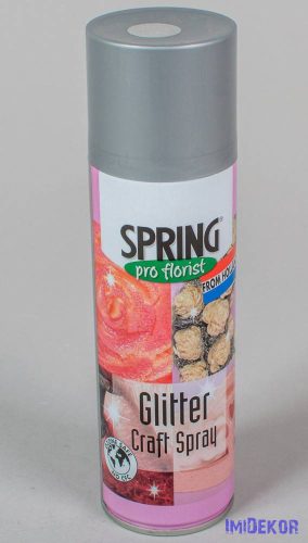 Glitter Spray SPRING 150 ml dekorációs fújós spray - Ezüst