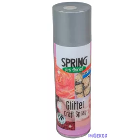  Glitter Spray SPRING 300 ml dekorációs fújós spray - Ezüst