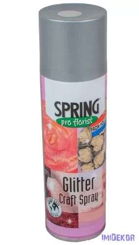 Glitter Spray SPRING 300 ml dekorációs fújós spray - Ezüst