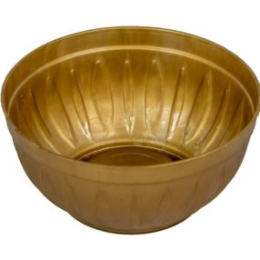 Műanyag tál kerek mintás arany D20cm M10cm