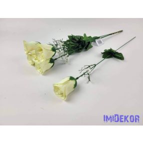 Bimbós rózsa szálas bársony 51 cm - Krém