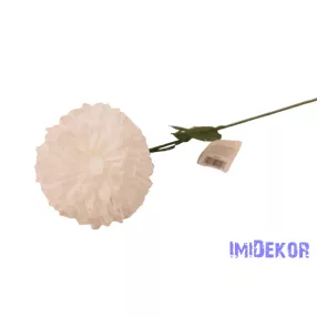 Krizantém szálas selyemvirág 74 cm - Fehér