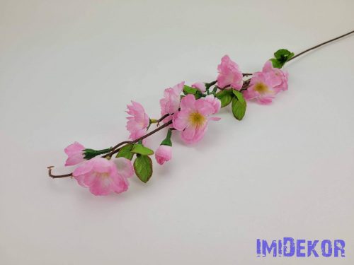 Barack ág szálas selyemvirág 62 cm - Erős rózsaszín