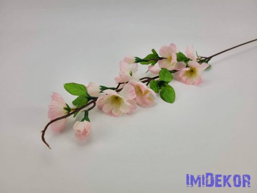 Barack ág szálas selyemvirág 62 cm - Halvány rózsaszín