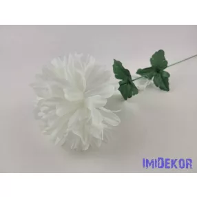 Krizantém szálas selyemvirág 51cm - Fehér