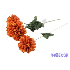 Krizantém szálas selyemvirág 49 cm - Rozsda