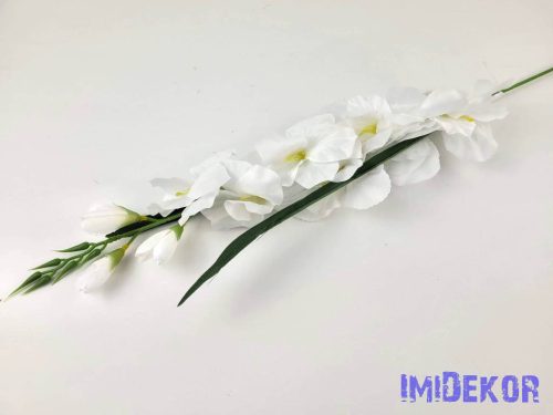 Kardvirág szálas selyem 77 cm - Fehér