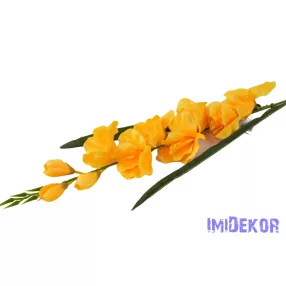 Kardvirág szálas selyem 77 cm - Napsárga