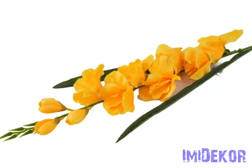 Kardvirág szálas selyem 77 cm - Napsárga
