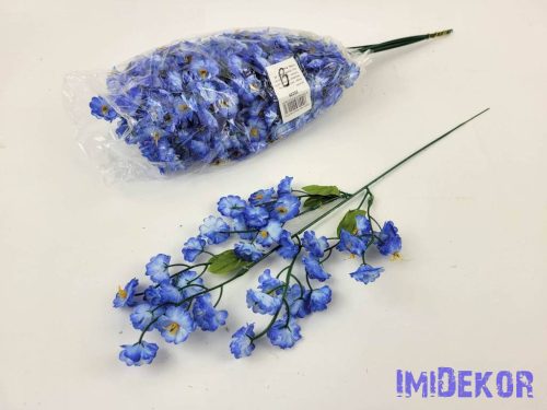 Apró virágos rezgő selyem szálas 39 cm - Kék