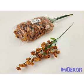 Apró virágos rezgő selyem szálas 39 cm - Barnás