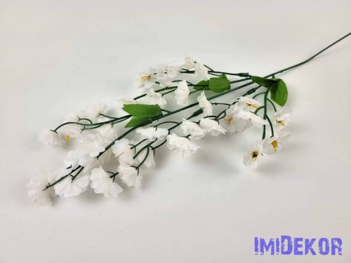 Apró virágos rezgő selyem szálas 39 cm - Fehér