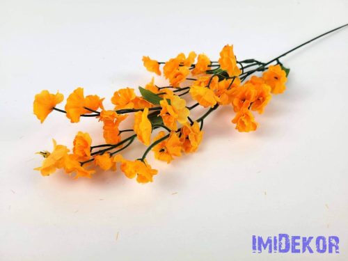 Apró virágos rezgő selyem szálas 39 cm - Világos Narancs