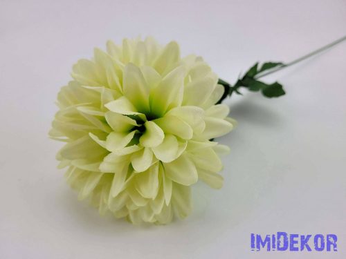 Krizantém szálas selyemvirág 50 cm - Zöldes Krém