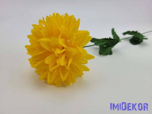 Krizantém szálas selyemvirág 50 cm - Sárga